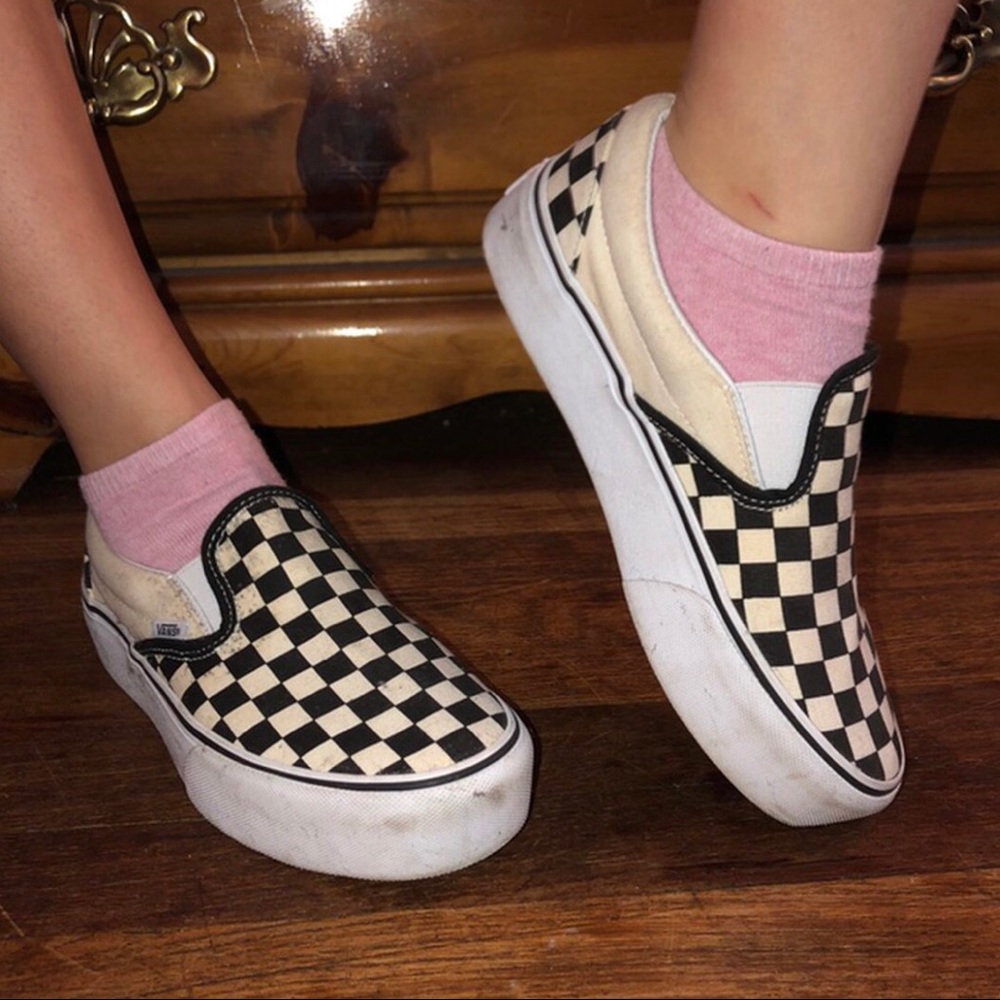 Platform Checkered Vans